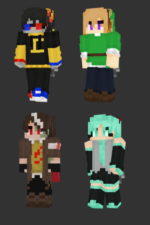 Minecraft skins made for personal use.